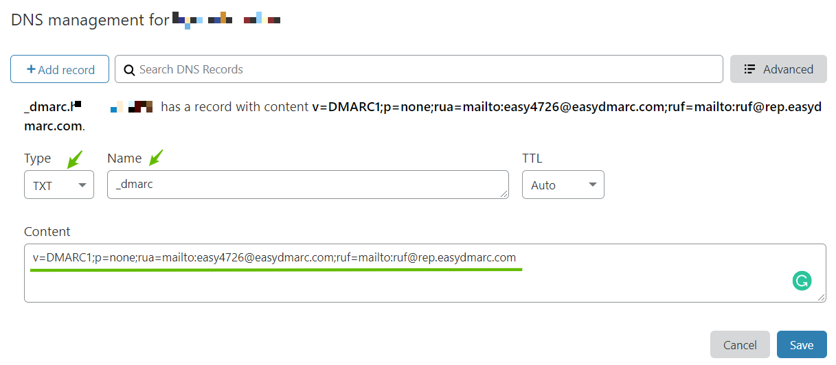 Опубликуйте запись DMARC в DNS.