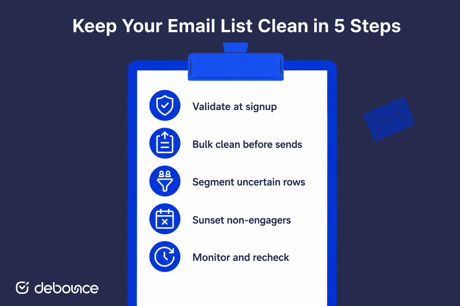 Keep your email list clean in 5 steps